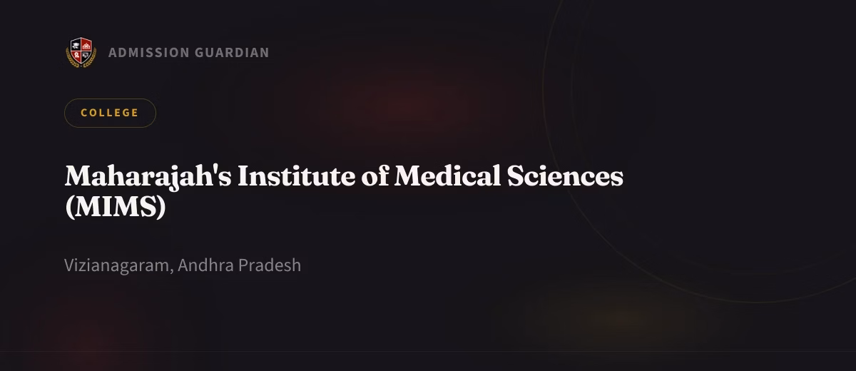 Maharajah's Institute of Medical Sciences (MIMS) cover photo 1