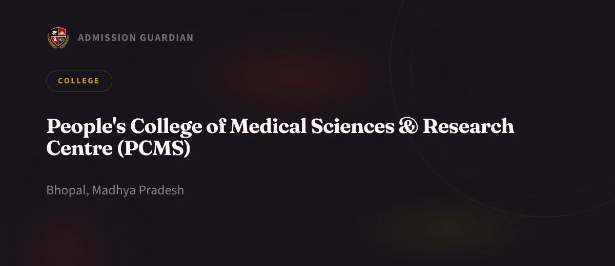 People's College of Medical Sciences & Research Centre (PCMS) cover photo 1