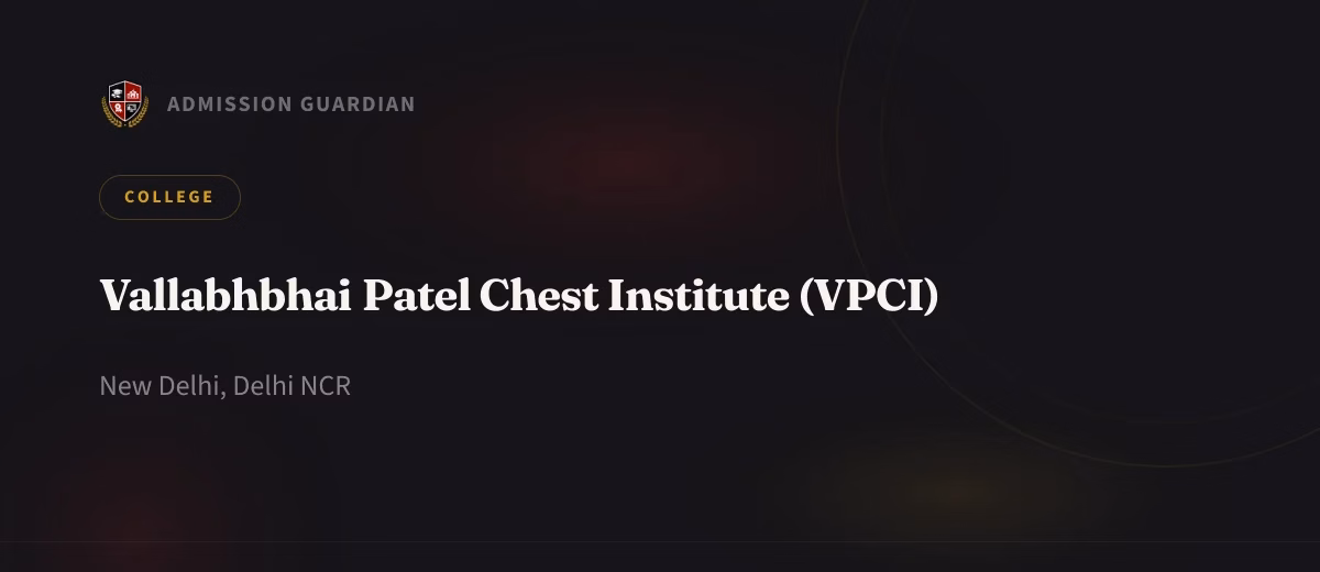 Vallabhbhai Patel Chest Institute (VPCI) cover photo 1