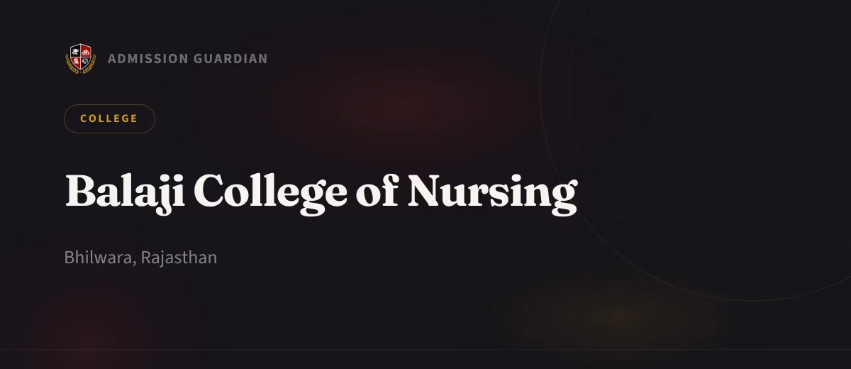 Balaji College of Nursing cover photo 1