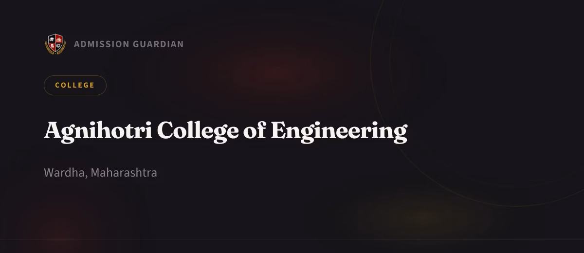 Agnihotri College of Engineering cover photo 1