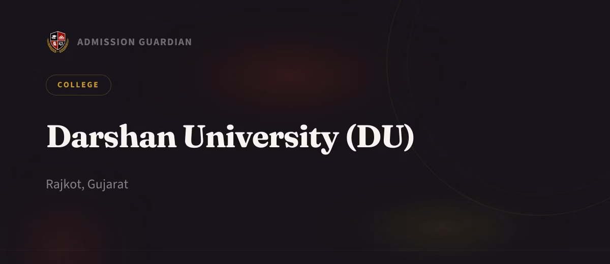 Darshan University (DU) cover photo 1