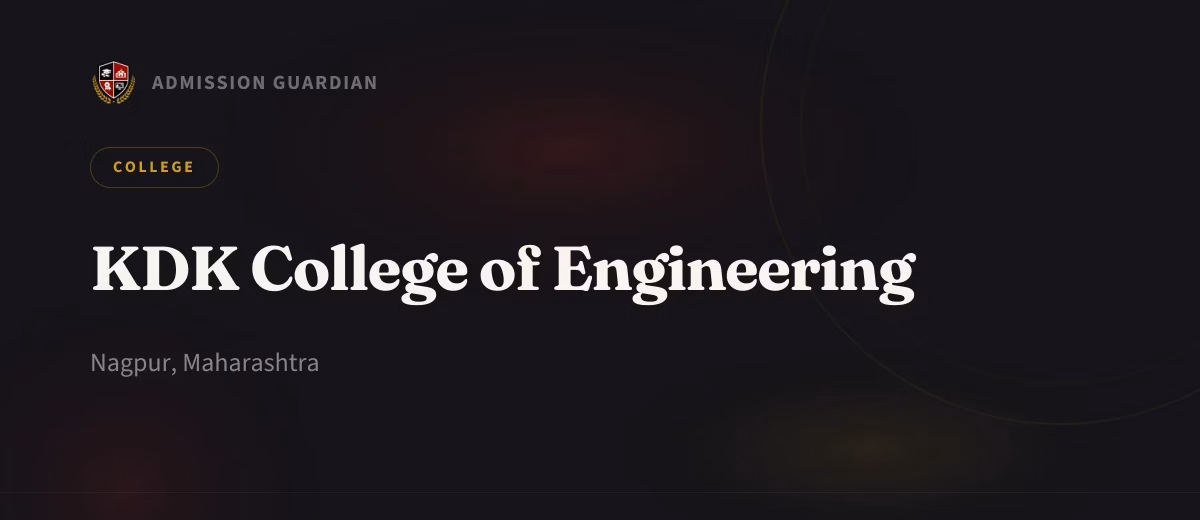 KDK College of Engineering cover photo 1