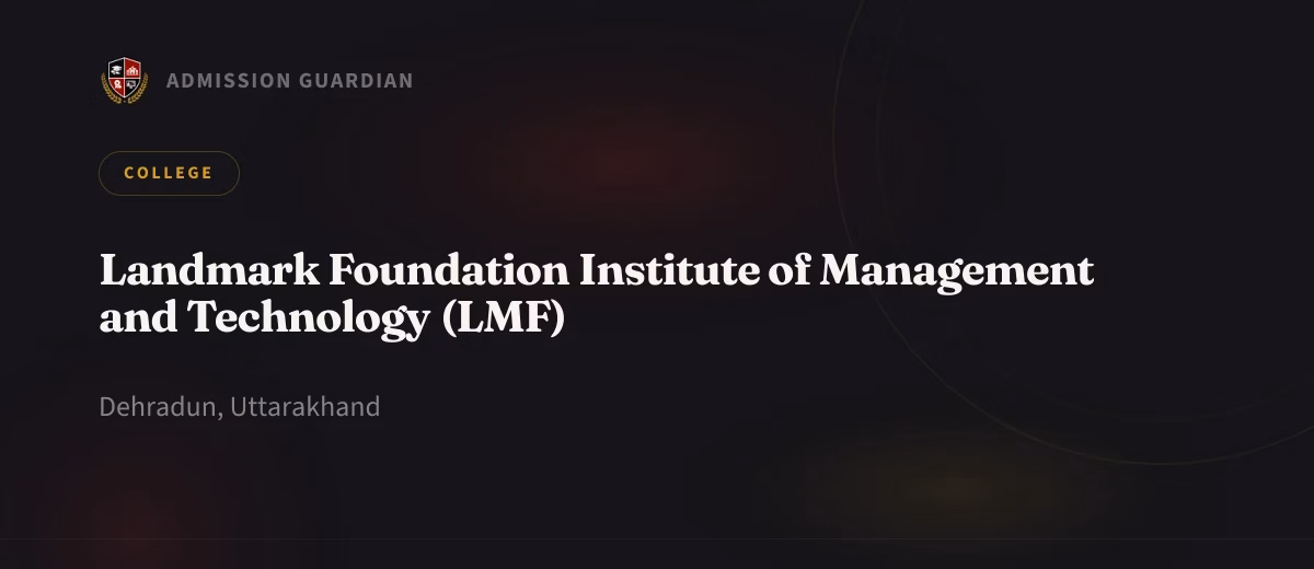 Landmark Foundation Institute of Management and Technology (LMF) cover photo 1