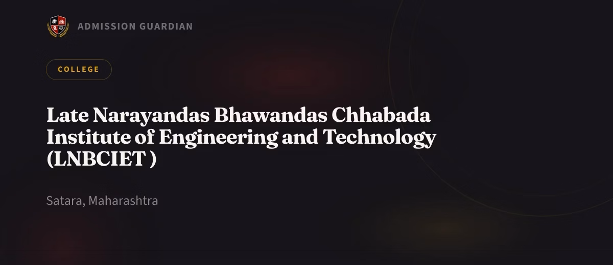 Late Narayandas Bhawandas Chhabada Institute of Engineering and Technology (LNBCIET ) cover photo 1