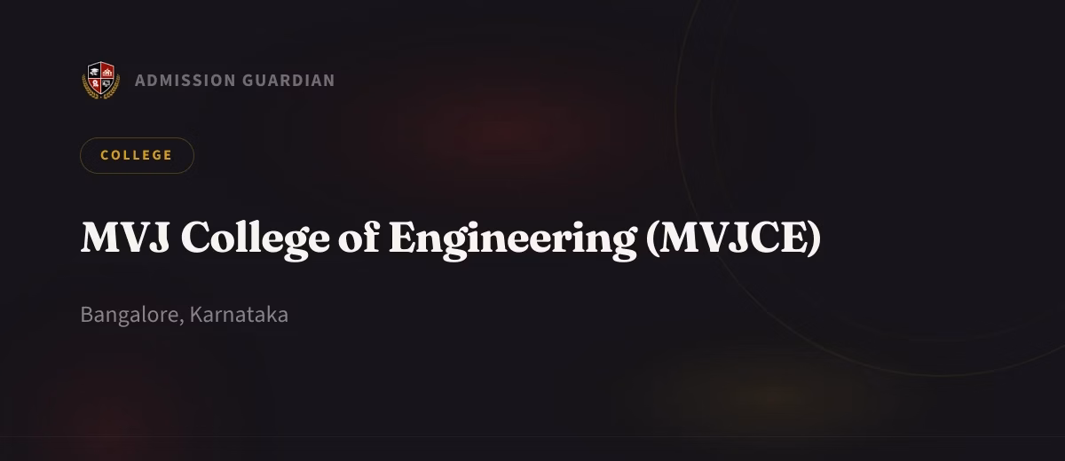 MVJ College of Engineering (MVJCE) cover photo 1