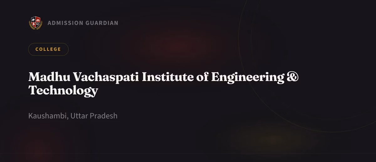 Madhu Vachaspati Institute of Engineering & Technology cover photo 1