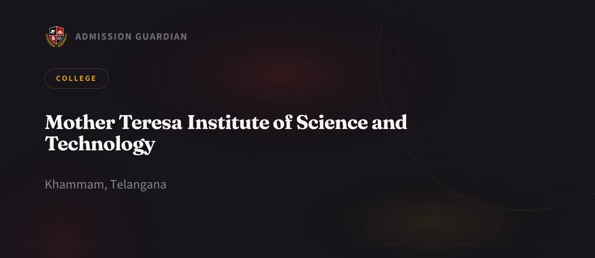 Mother Teresa Institute of Science and Technology cover photo 1