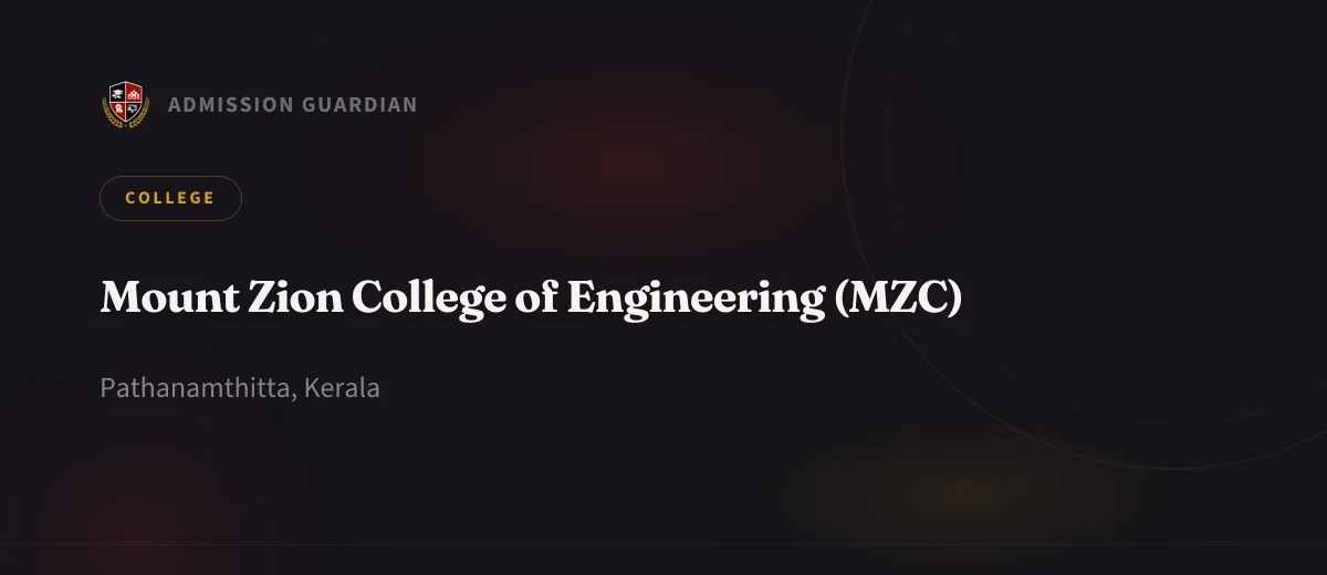 Mount Zion College of Engineering (MZC) cover photo 1
