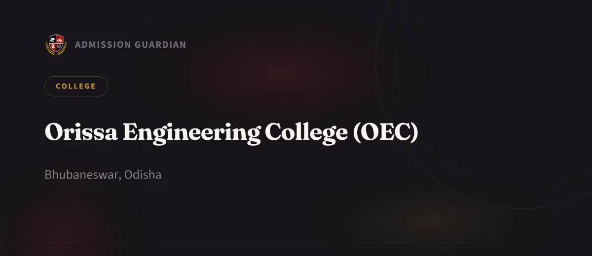 Orissa Engineering College (OEC) cover photo 1