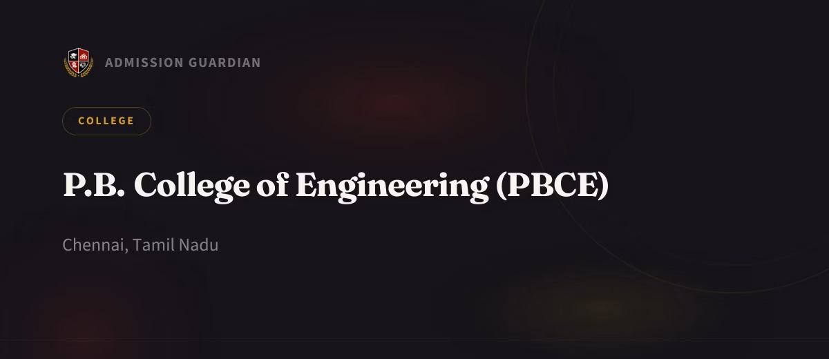 P.B. College of Engineering (PBCE) cover photo 1