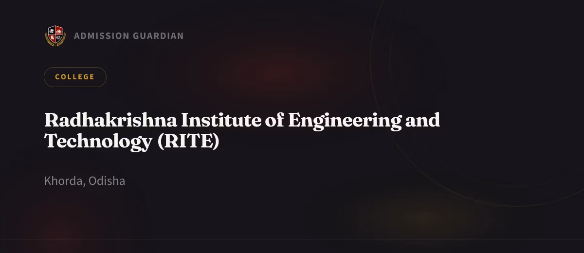 Radhakrishna Institute of Engineering and Technology (RITE) cover photo 1