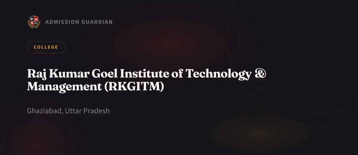 Raj Kumar Goel Institute of Technology & Management (RKGITM) cover photo 1