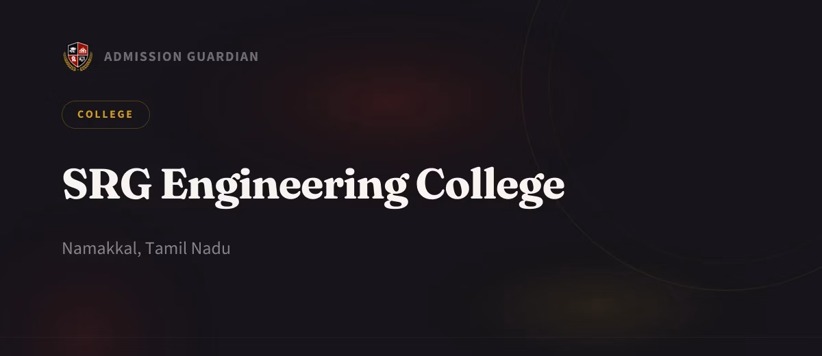 SRG Engineering College cover photo 1