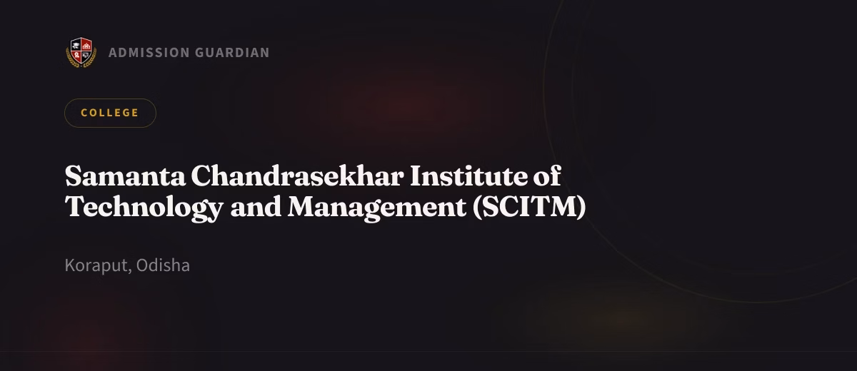 Samanta Chandrasekhar Institute of Technology and Management (SCITM) cover photo 1