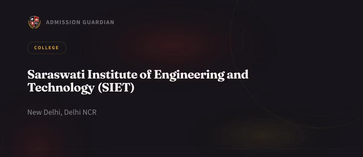 Saraswati Institute of Engineering and Technology (SIET) cover photo 1