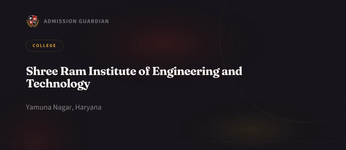 Shree Ram Institute of Engineering and Technology cover photo 1