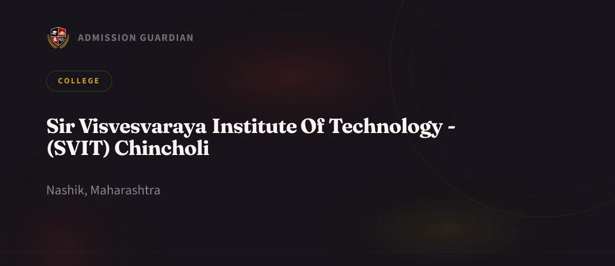 Sir Visvesvaraya Institute Of Technology - (SVIT) Chincholi cover photo 1