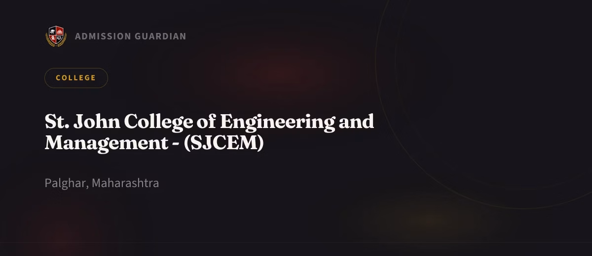 St. John College of Engineering and Management - (SJCEM) cover photo 1