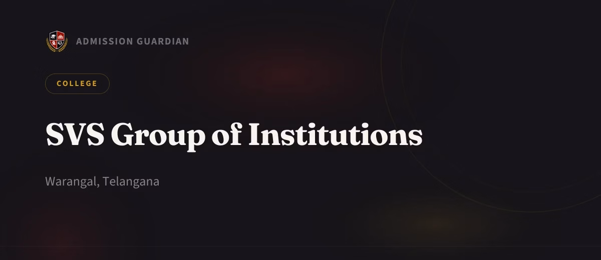 SVS Group of Institutions cover photo 1