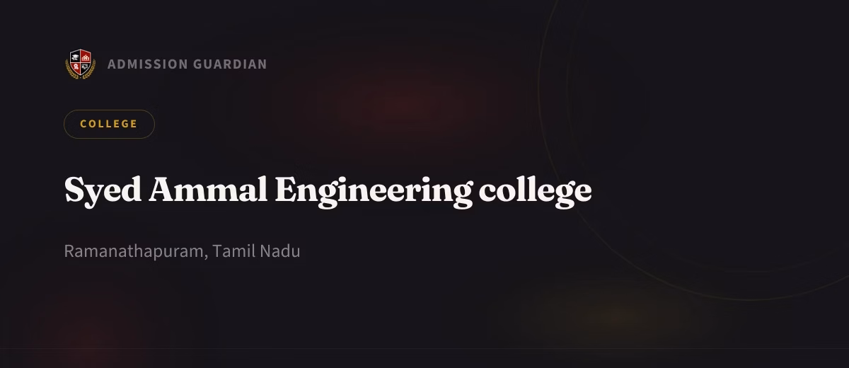 Syed Ammal Engineering college cover photo 1