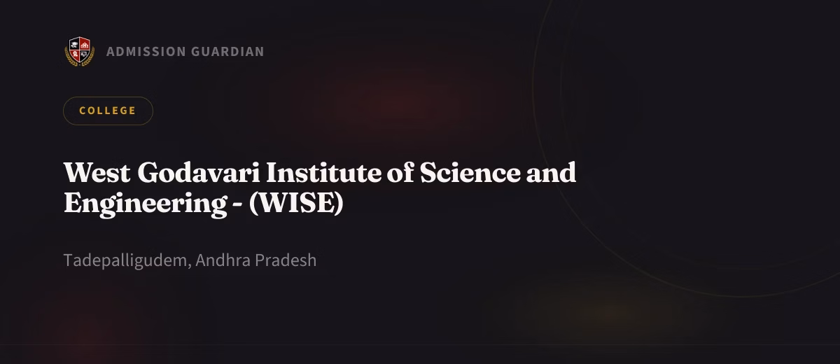 West Godavari Institute of Science and Engineering - (WISE) cover photo 1