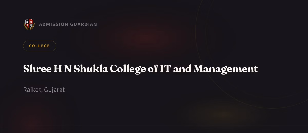 Shree H N Shukla College of IT and Management cover photo 1
