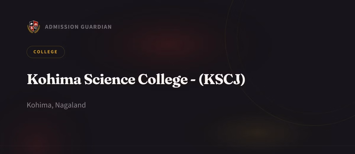 Kohima Science College - (KSCJ) cover photo 1