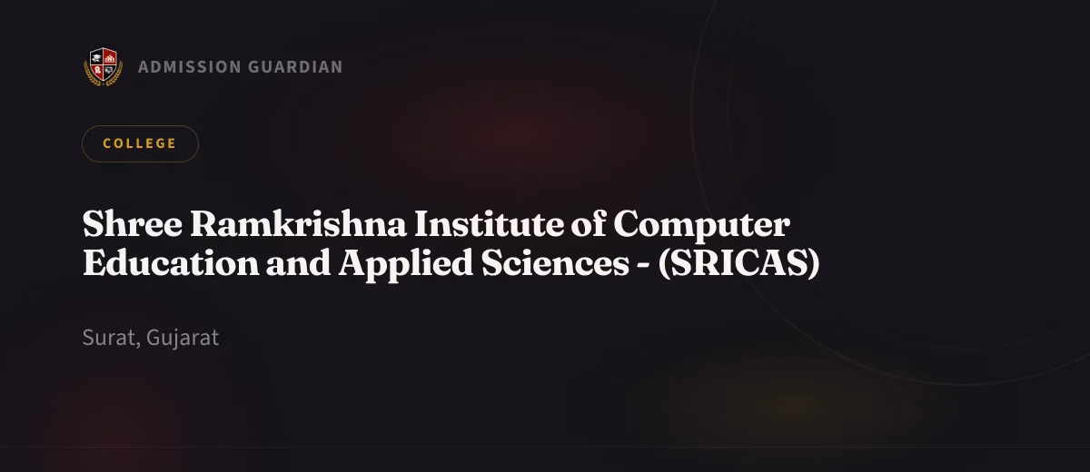 Shree Ramkrishna Institute of Computer Education and Applied Sciences - (SRICAS) cover photo 1