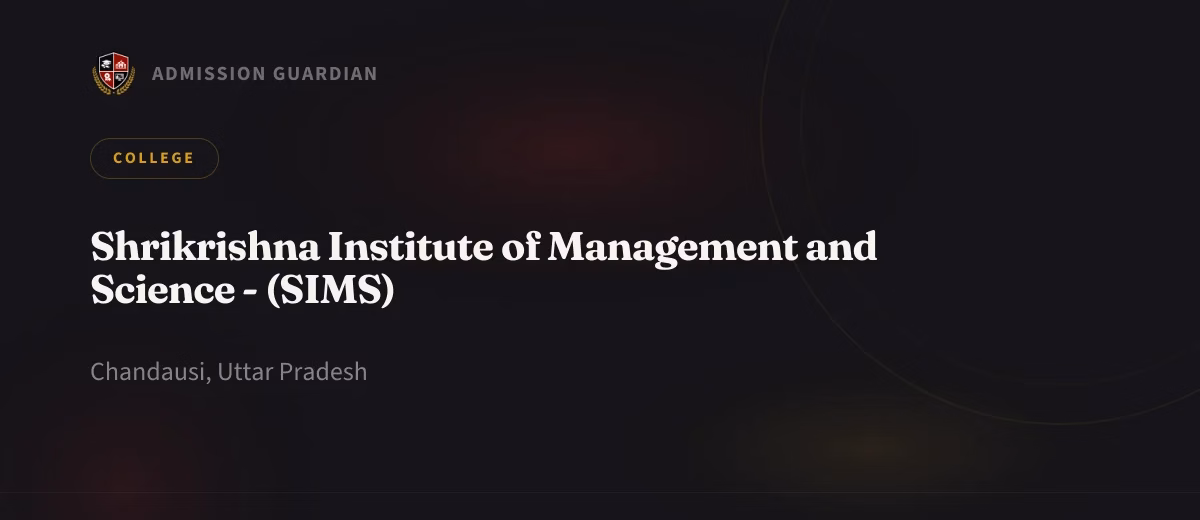 Shrikrishna Institute of Management and Science - (SIMS) cover photo 1
