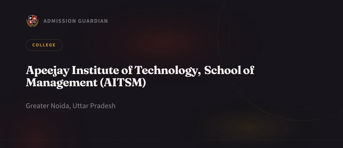 Apeejay Institute of Technology, School of Management (AITSM) cover photo 1
