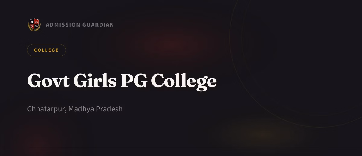 Govt Girls PG College cover photo 1