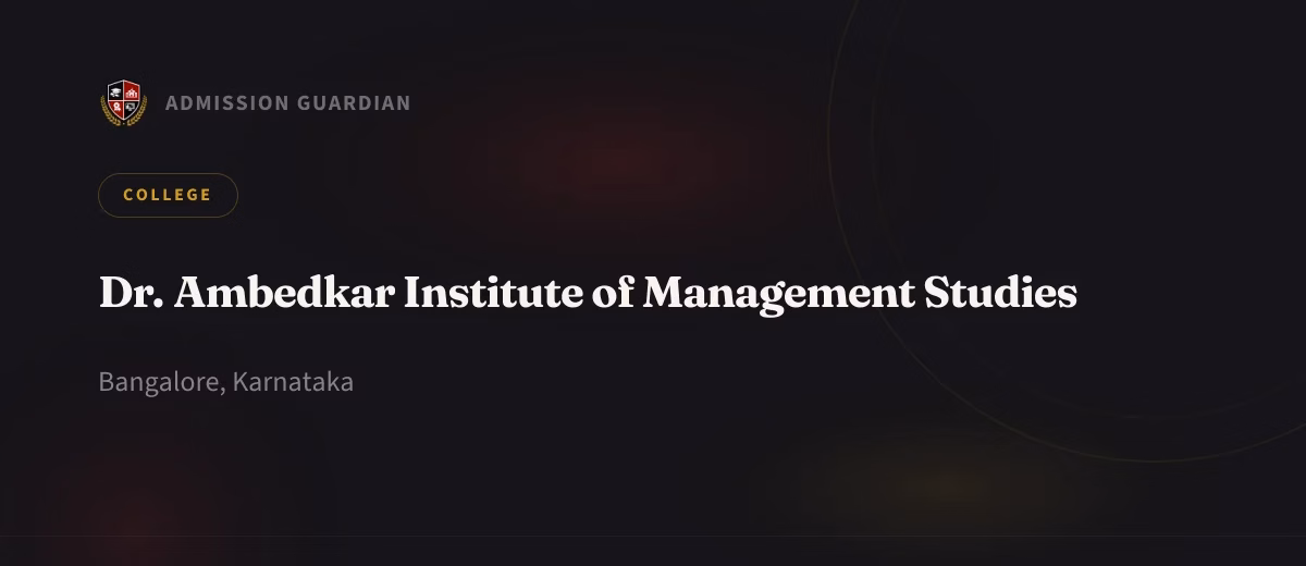 Dr. Ambedkar Institute of Management Studies cover photo 1