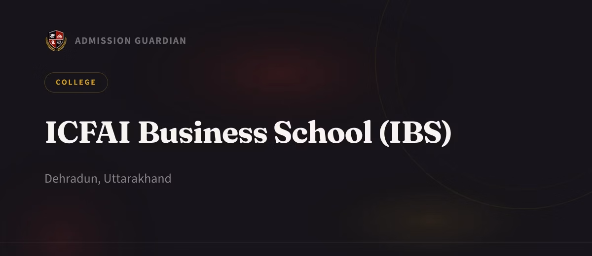 ICFAI Business School (IBS) cover photo 1