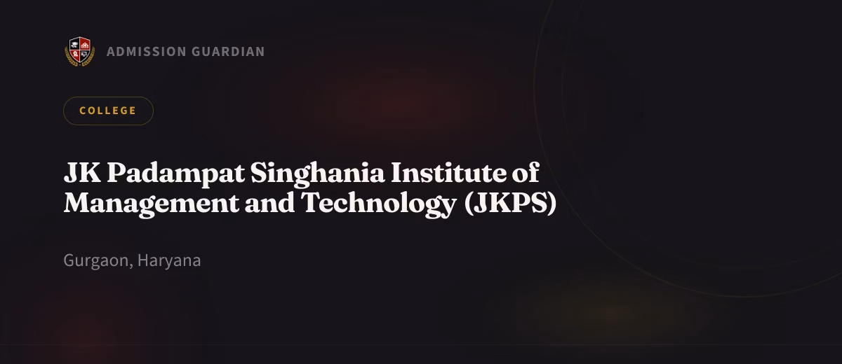 JK Padampat Singhania Institute of Management and Technology (JKPS) cover photo 1