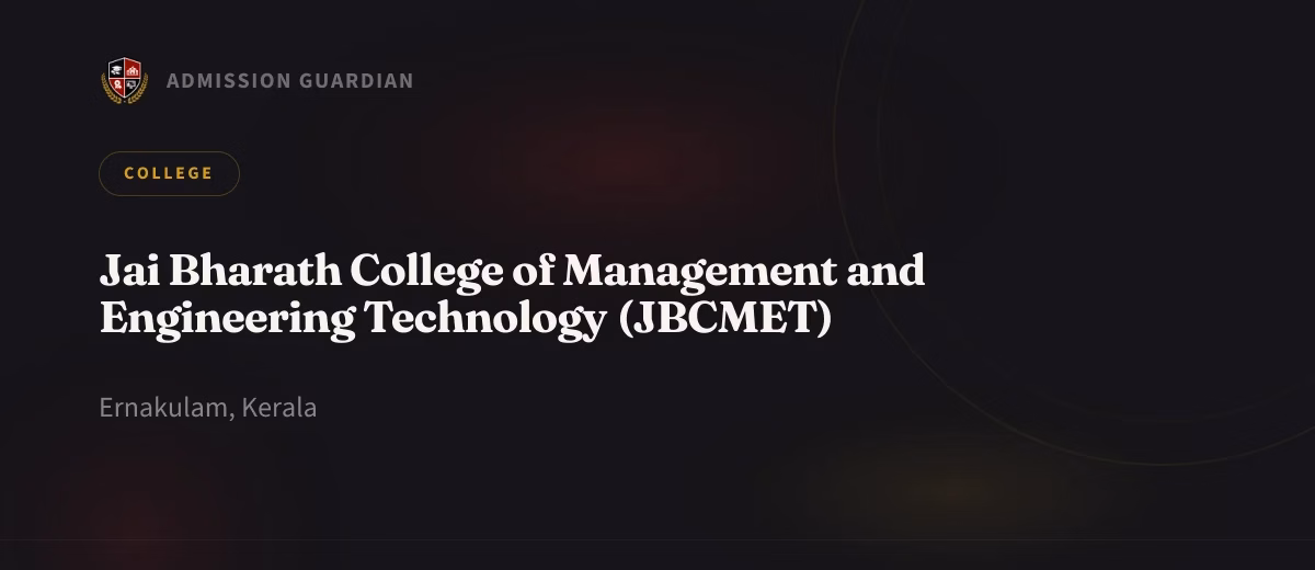 Jai Bharath College of Management and Engineering Technology (JBCMET) cover photo 1