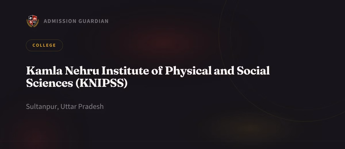 Kamla Nehru Institute of Physical and Social Sciences (KNIPSS) cover photo 1