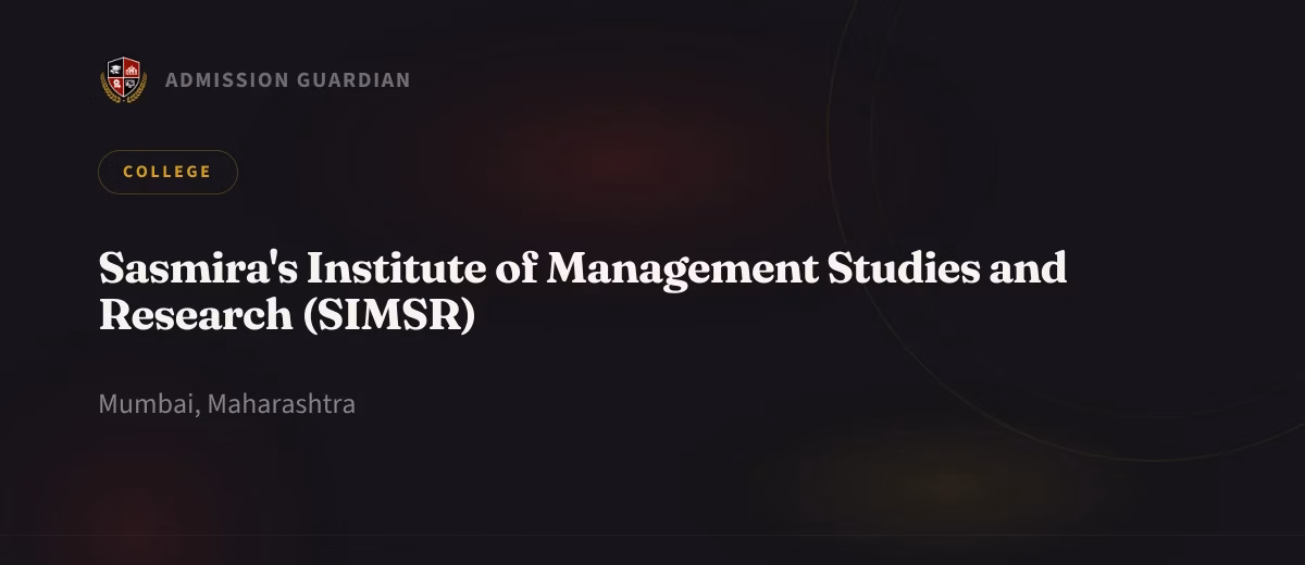 Sasmira's Institute of Management Studies and Research (SIMSR) cover photo 1
