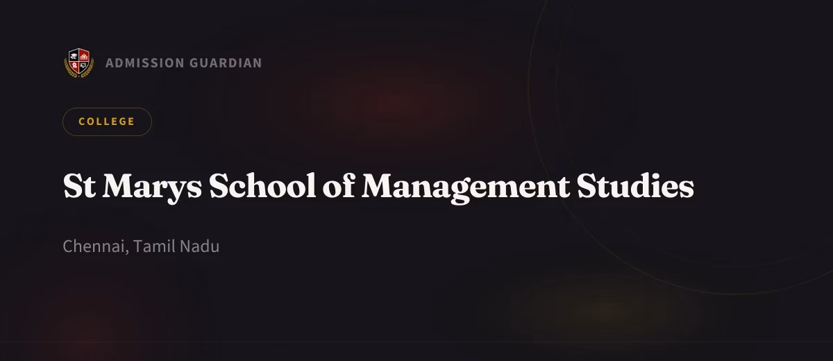 St Marys School of Management Studies cover photo 1