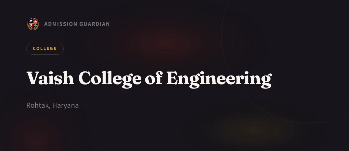 Vaish College of Engineering cover photo 1