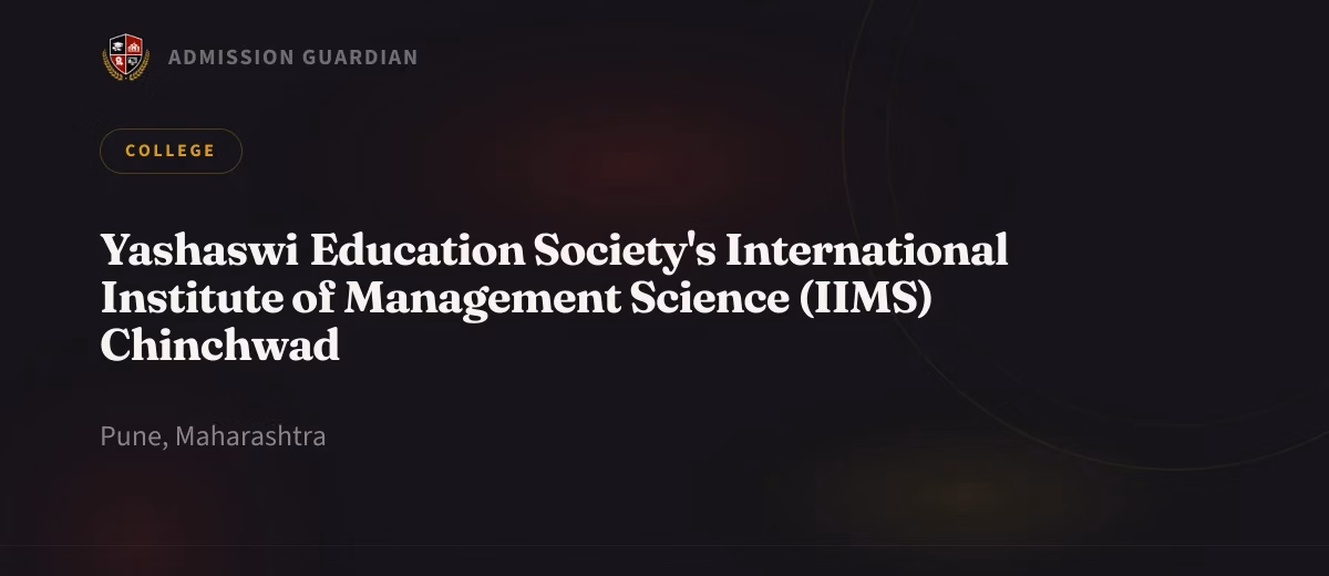 Yashaswi Education Society's International Institute of Management Science (IIMS) Chinchwad cover photo 1