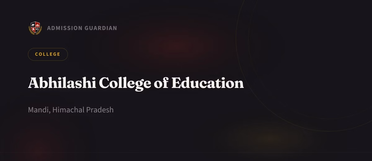 Abhilashi College of Education cover photo 1