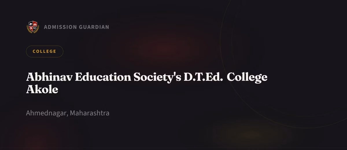 Abhinav Education Society's D.T.Ed. College Akole cover photo 1