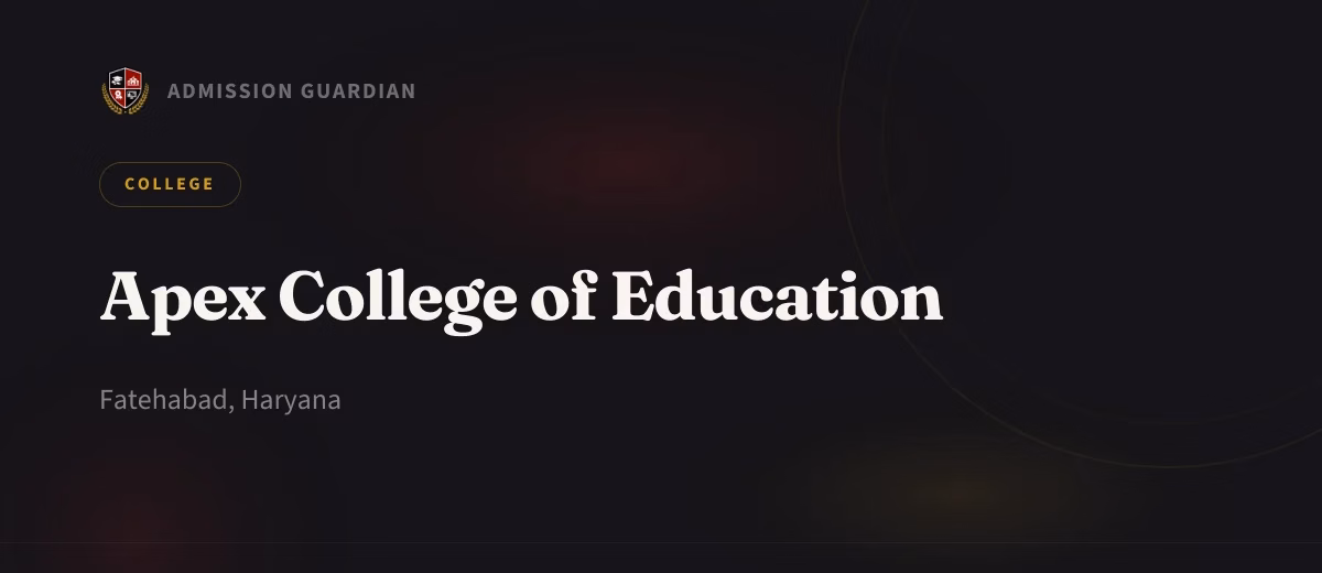Apex College of Education cover photo 1
