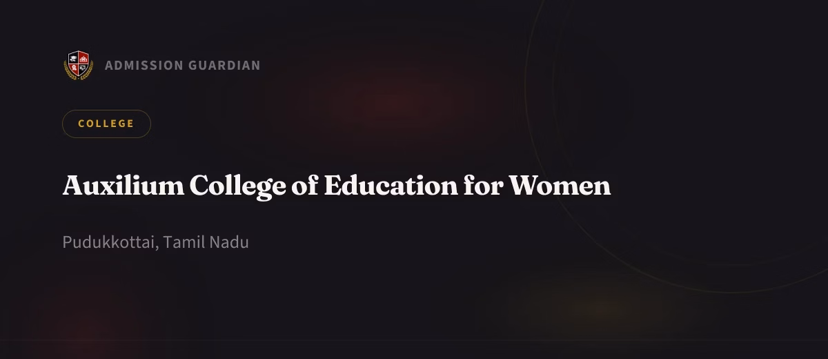 Auxilium College of Education for Women cover photo 1