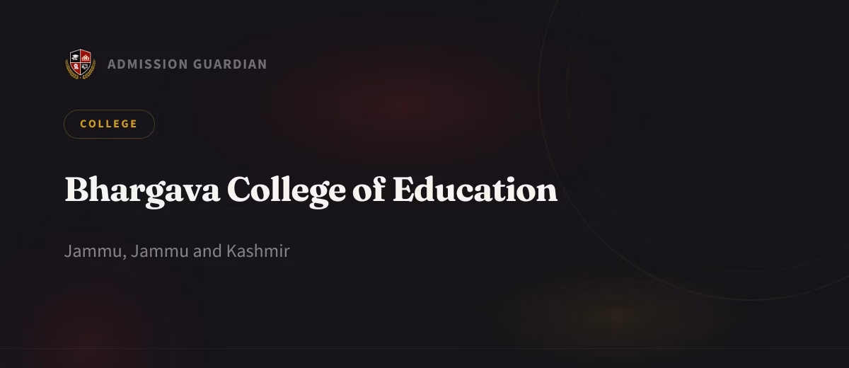 Bhargava College of Education cover photo 1