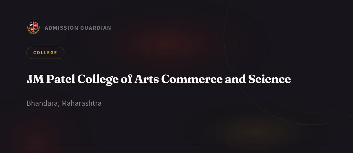 JM Patel College of Arts Commerce and Science cover photo 1