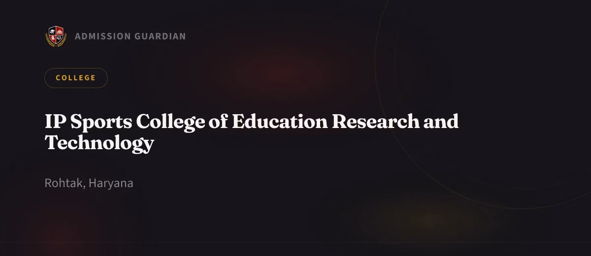 IP Sports College of Education Research and Technology cover photo 1