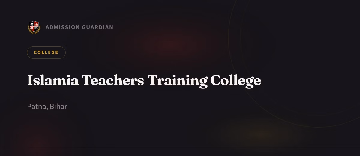Islamia Teachers Training College cover photo 1