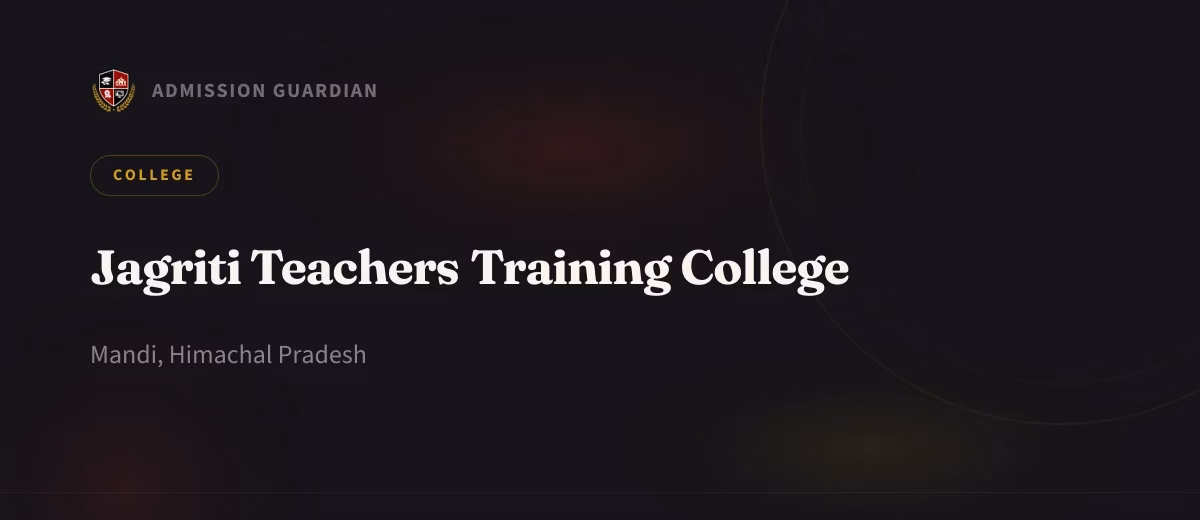 Jagriti Teachers Training College cover photo 1